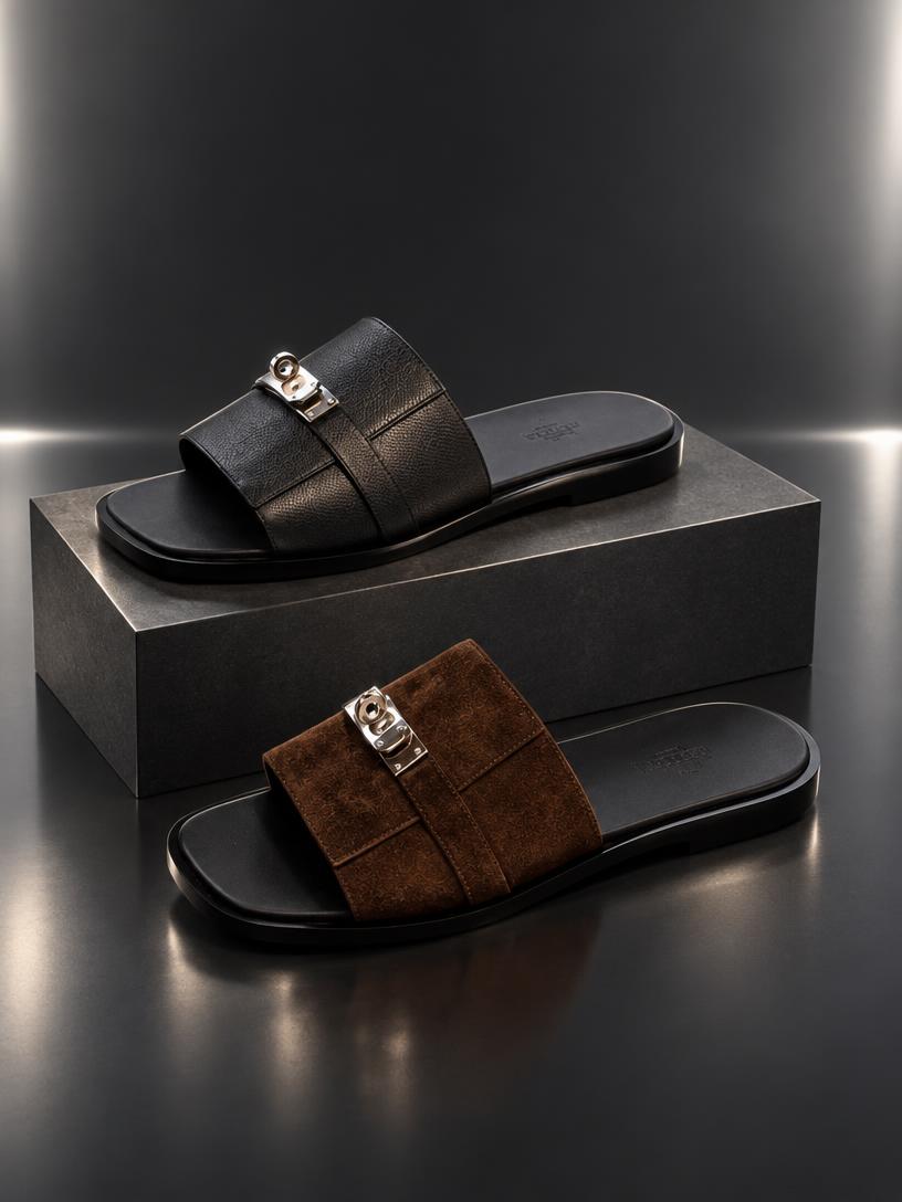 Silver Clasp Band Slides