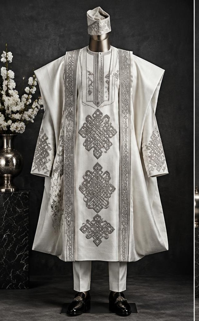 Royal Ivory Groom Agbada